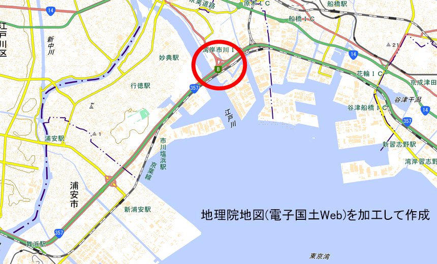 国道357号線夜間通行止め