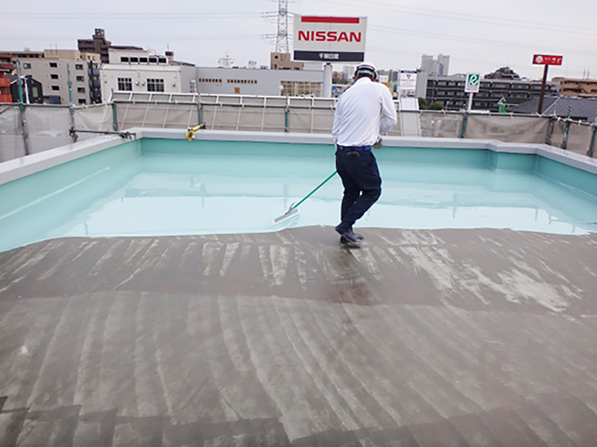 屋上の防水塗装